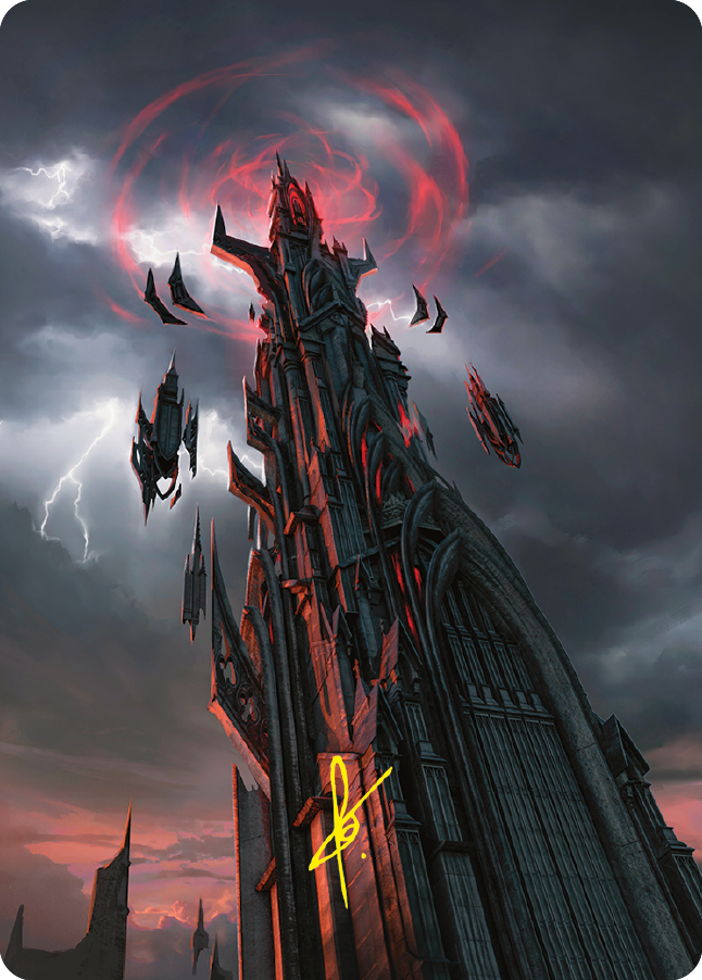 Barad-dur Art Card (Gold-Stamped Signature) [The Lord of the Rings: Tales of Middle-earth Art Series] | Spectrum Games
