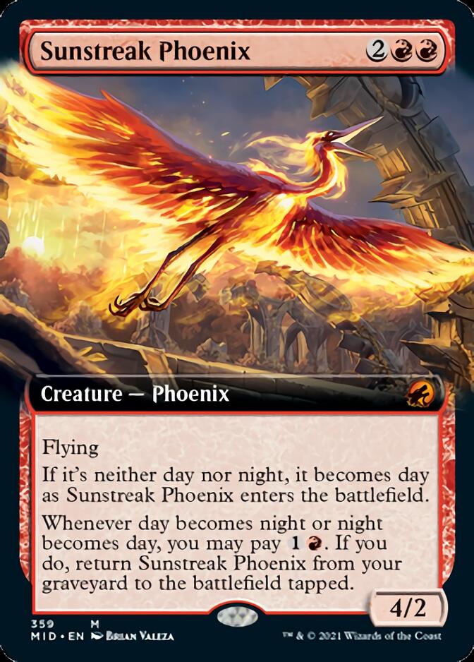 Sunstreak Phoenix (Extended) [Innistrad: Midnight Hunt] | Spectrum Games