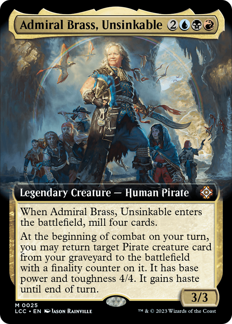 Admiral Brass, Unsinkable (Extended Art) [The Lost Caverns of Ixalan Commander] | Spectrum Games