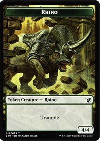 Rhino // Egg Double-sided Token [Commander 2019 Tokens] | Spectrum Games