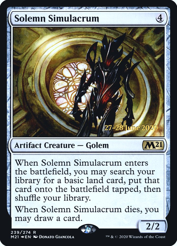 Solemn Simulacrum  [Core Set 2021 Prerelease Promos] | Spectrum Games