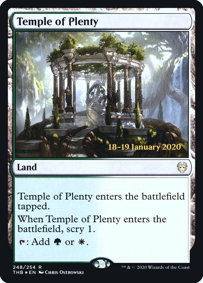 Temple of Plenty [Theros Beyond Death Prerelease Promos] | Spectrum Games