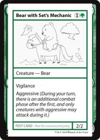 Bear with Set's Mechanic (2021 Edition) [Mystery Booster Playtest Cards] | Spectrum Games