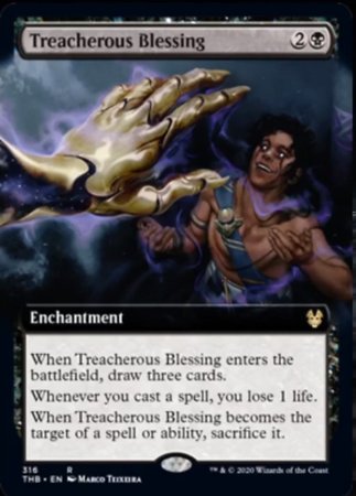 Treacherous Blessing (Extended Art) [Theros Beyond Death] | Spectrum Games