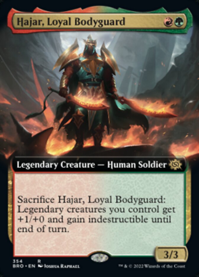 Hajar, Loyal Bodyguard (Extended Art) [The Brothers' War] | Spectrum Games