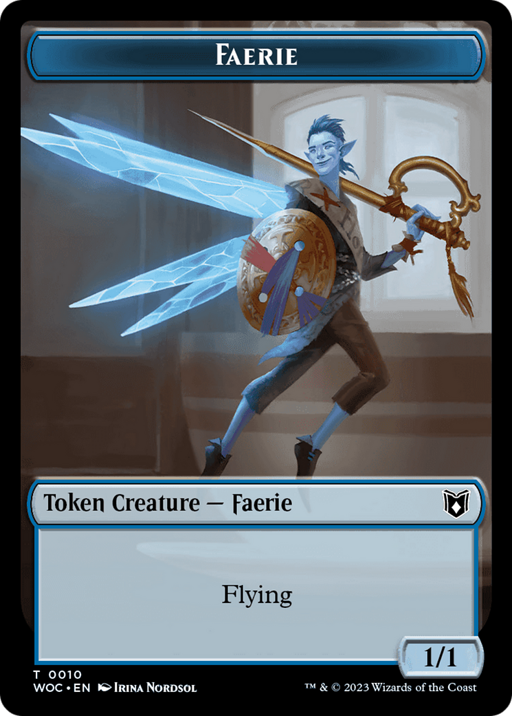 Faerie // Human Double-Sided Token [Wilds of Eldraine Commander Tokens] | Spectrum Games