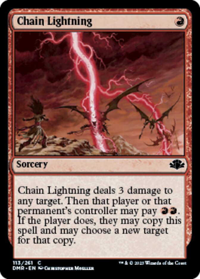 Chain Lightning [Dominaria Remastered] | Spectrum Games