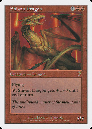 Shivan Dragon [Seventh Edition] | Spectrum Games