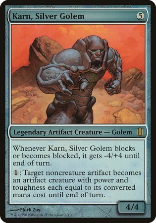 Karn, Silver Golem (Commander's Arsenal) [Commander's Arsenal Oversized] | Spectrum Games