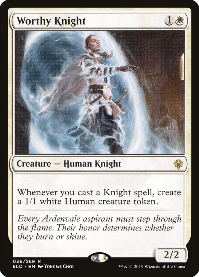 Worthy Knight (Promo Pack) [Throne of Eldraine Promos] | Spectrum Games