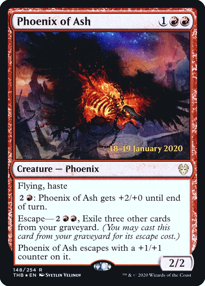 Phoenix of Ash [Theros Beyond Death Prerelease Promos] | Spectrum Games