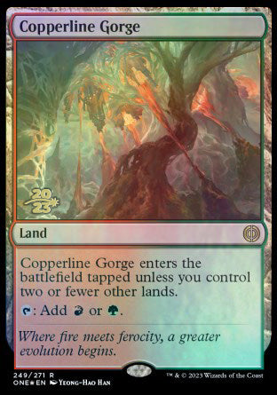 Copperline Gorge [Phyrexia: All Will Be One Prerelease Promos] | Spectrum Games