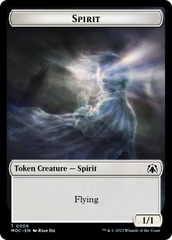 Spirit (9) // Treasure Double-Sided Token [March of the Machine Commander Tokens] | Spectrum Games