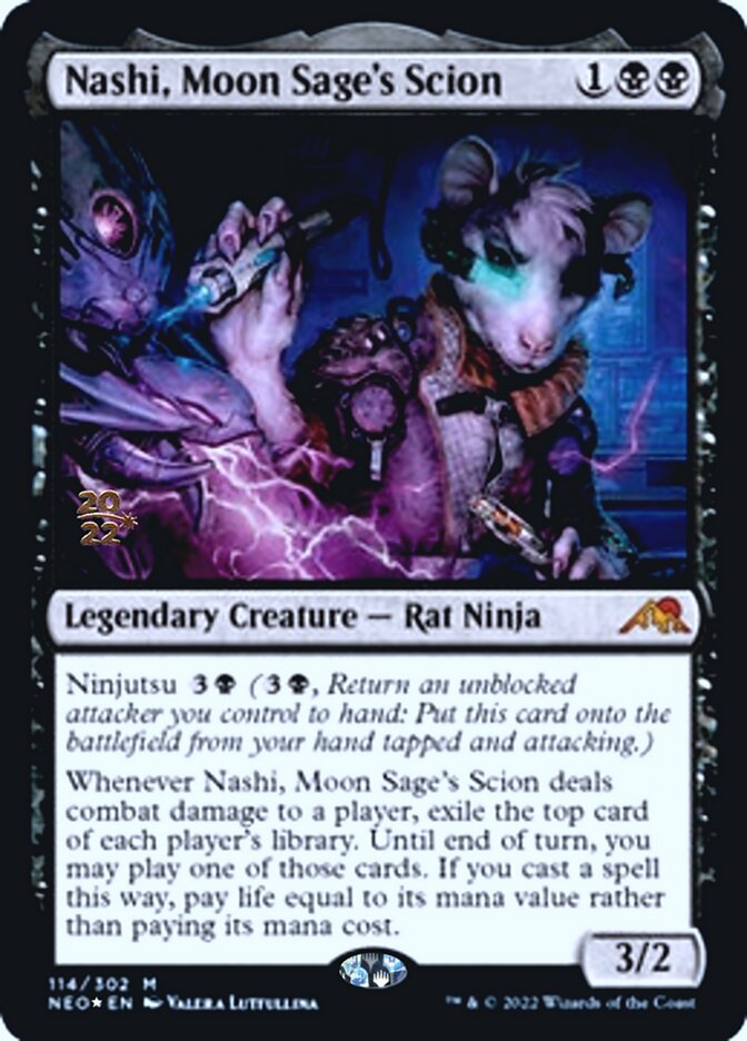 Nashi, Moon Sage's Scion [Kamigawa: Neon Dynasty Prerelease Promos] | Spectrum Games