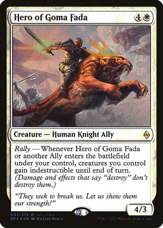 Hero of Goma Fada [Battle for Zendikar Promos] | Spectrum Games