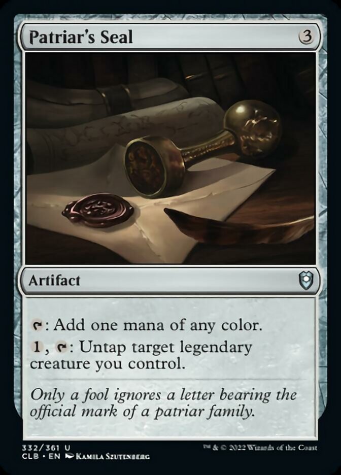 Patriar's Seal [Commander Legends: Battle for Baldur's Gate] | Spectrum Games