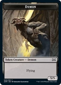 Demon // Elemental Double-sided Token [Double Masters Tokens] | Spectrum Games
