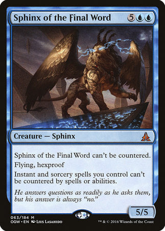 Sphinx of the Final Word [Oath of the Gatewatch] | Spectrum Games