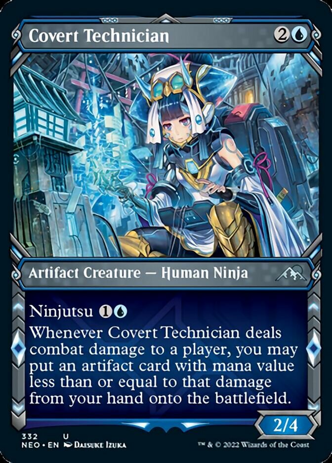 Covert Technician (Showcase Ninja) [Kamigawa: Neon Dynasty] | Spectrum Games