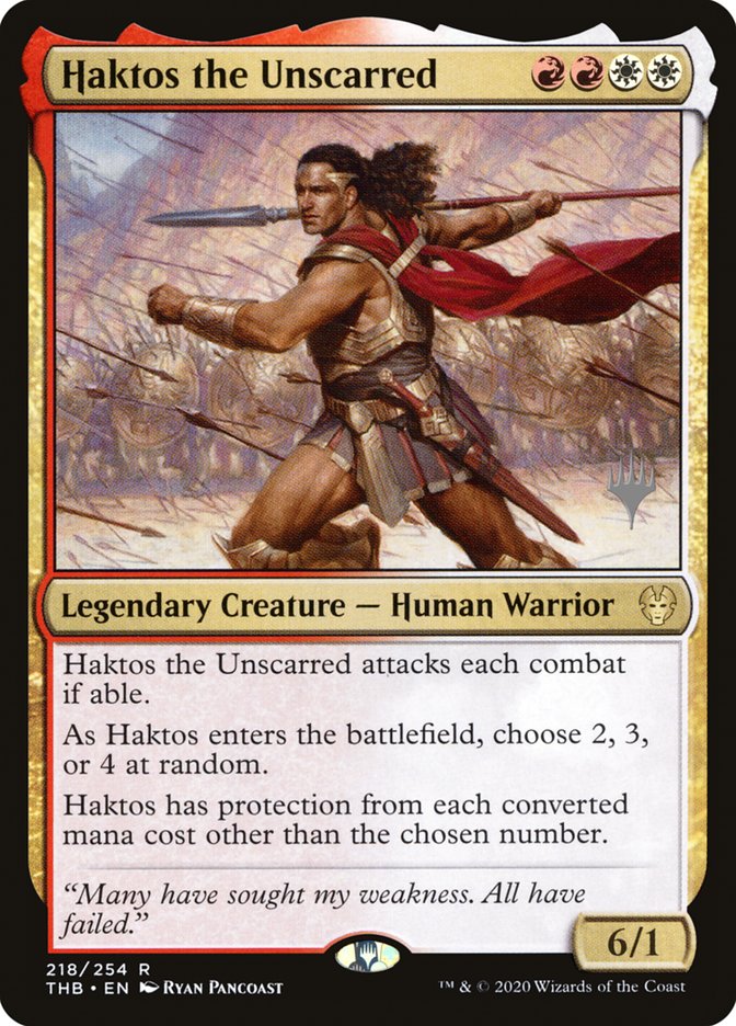 Haktos the Unscarred (Promo Pack) [Theros Beyond Death Promos] | Spectrum Games