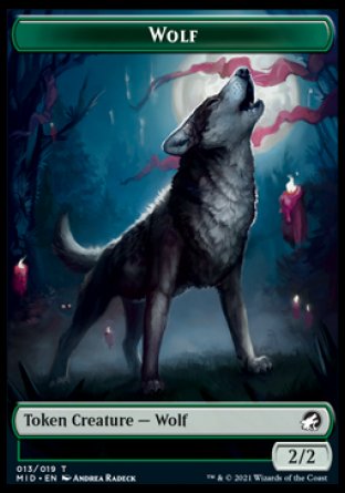 Wolf // Devil Double-sided Token [Innistrad: Midnight Hunt Tokens] | Spectrum Games