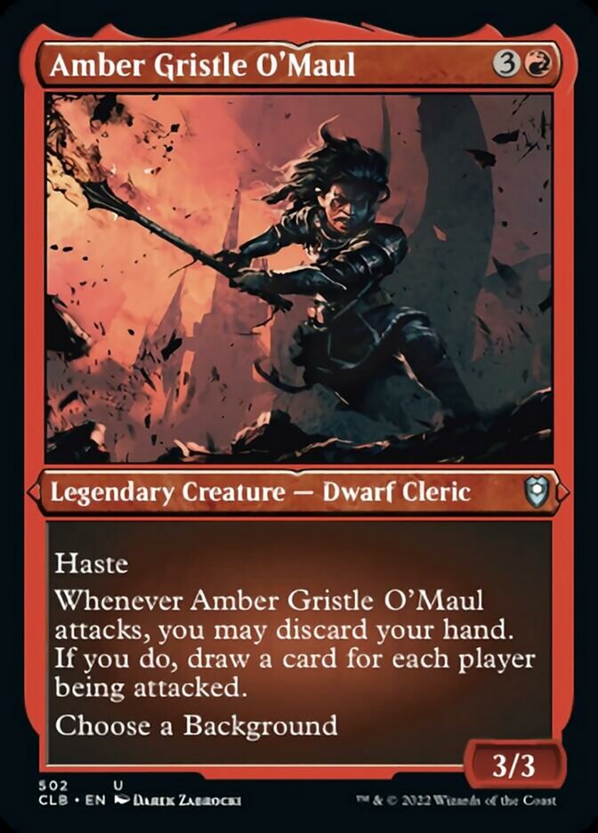 Amber Gristle O'Maul (Foil Etched) [Commander Legends: Battle for Baldur's Gate] | Spectrum Games