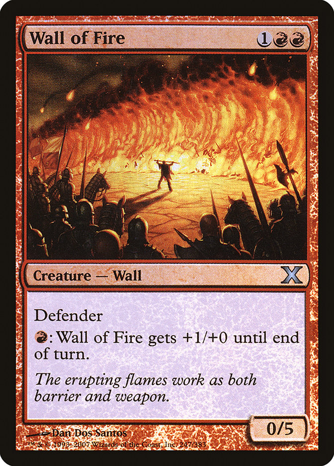 Wall of Fire (Premium Foil) [Tenth Edition] | Spectrum Games