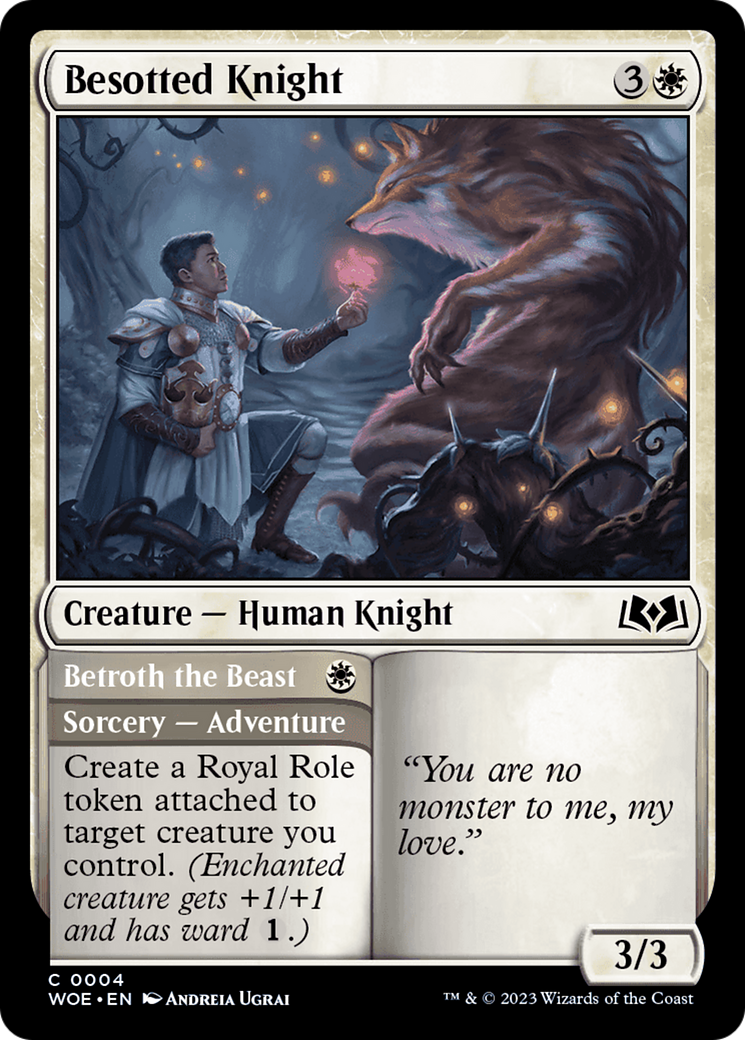 Besotted Knight // Betroth the Beast [Wilds of Eldraine] | Spectrum Games