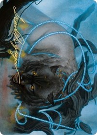 Bind the Monster Art Card (Gold-Stamped Signature) [Kaldheim: Art Series] | Spectrum Games