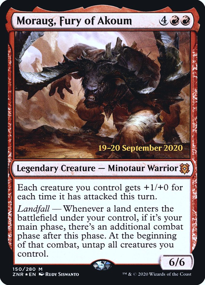 Moraug, Fury of Akoum  [Zendikar Rising Prerelease Promos] | Spectrum Games