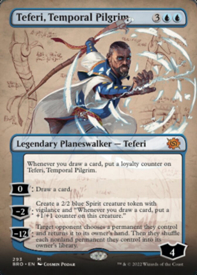 Teferi, Temporal Pilgrim (Borderless Alternate Art) [The Brothers' War] | Spectrum Games