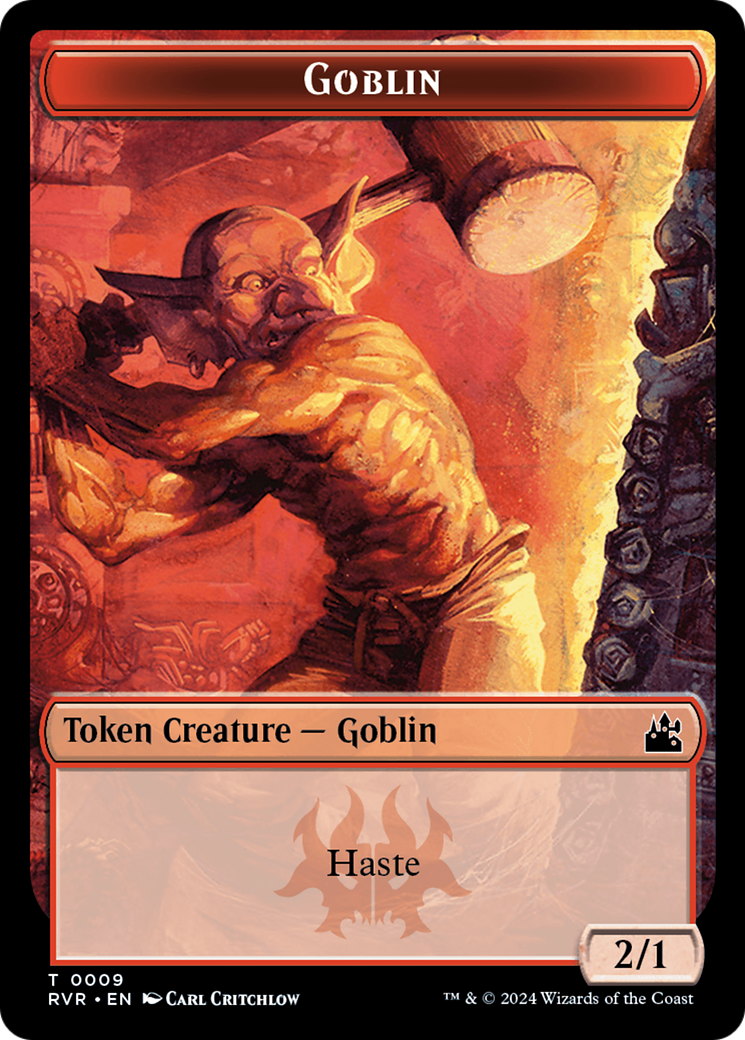 Goblin (0008) // Goblin (0009) Double-Sided Token [Ravnica Remastered Tokens] | Spectrum Games