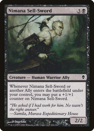Nimana Sell-Sword [Zendikar] | Spectrum Games