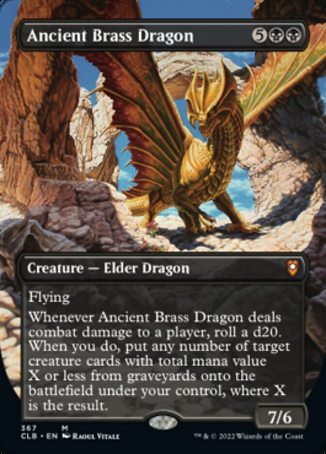 Ancient Brass Dragon (Borderless Alternate Art) [Commander Legends: Battle for Baldur's Gate] | Spectrum Games