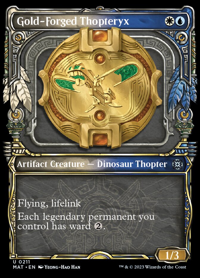 Gold-Forged Thopteryx (Showcase Halo Foil) [March of the Machine: The Aftermath] | Spectrum Games