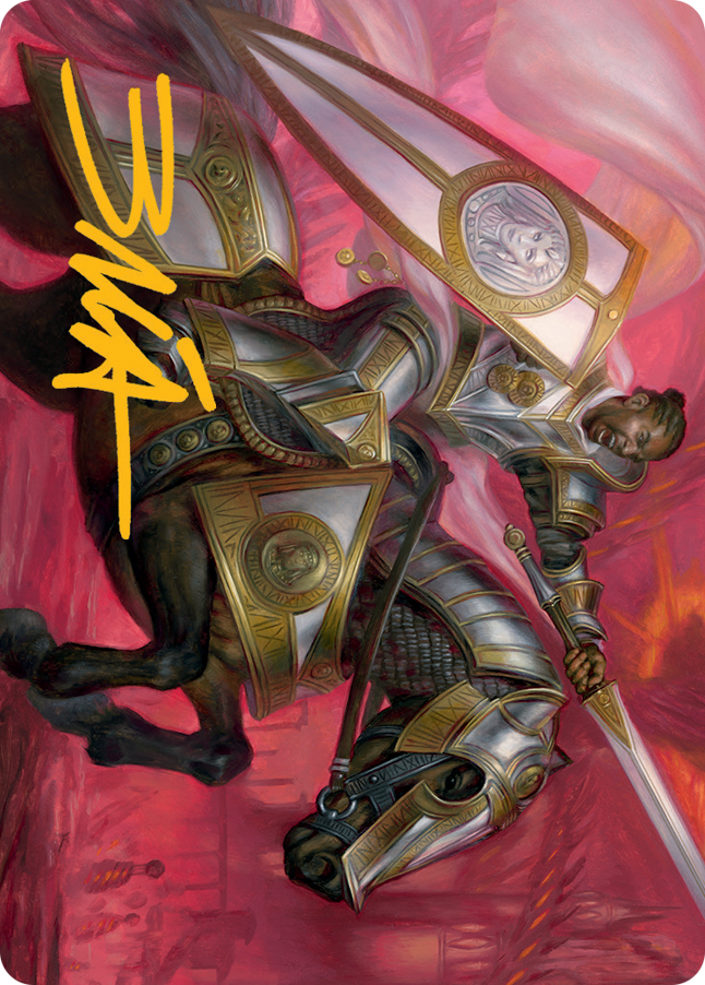 Sigiled Sentinel Art Card (Gold-Stamped Signature) [March of the Machine Art Series] | Spectrum Games