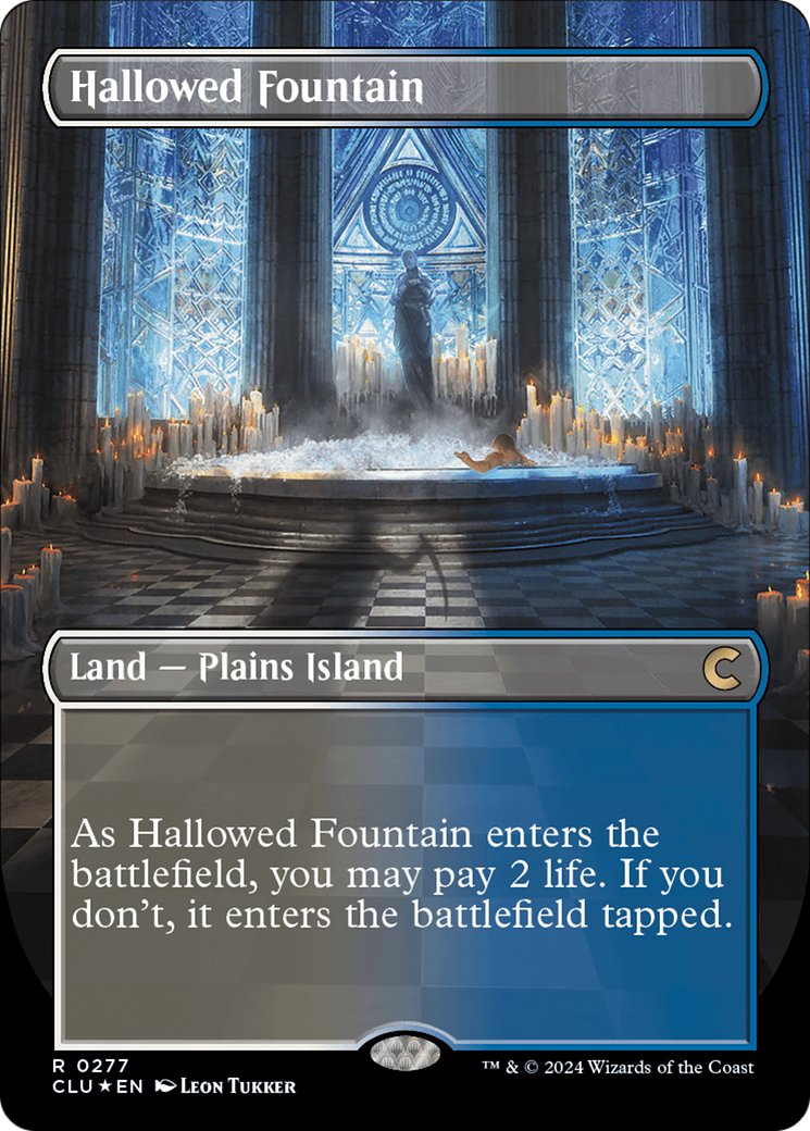 Hallowed Fountain (Borderless) [Ravnica: Clue Edition] | Spectrum Games