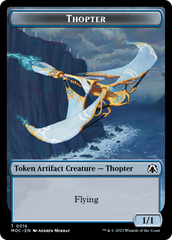 Thopter // Gold Double-Sided Token [March of the Machine Commander Tokens] | Spectrum Games
