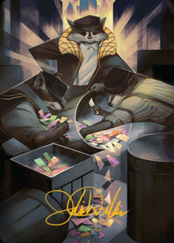 Masked Bandits Art Card (Gold-Stamped Signature) [Streets of New Capenna Art Series] | Spectrum Games