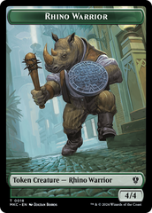 Thopter // Rhino Warrior Double-Sided Token [Murders at Karlov Manor Commander Tokens] | Spectrum Games