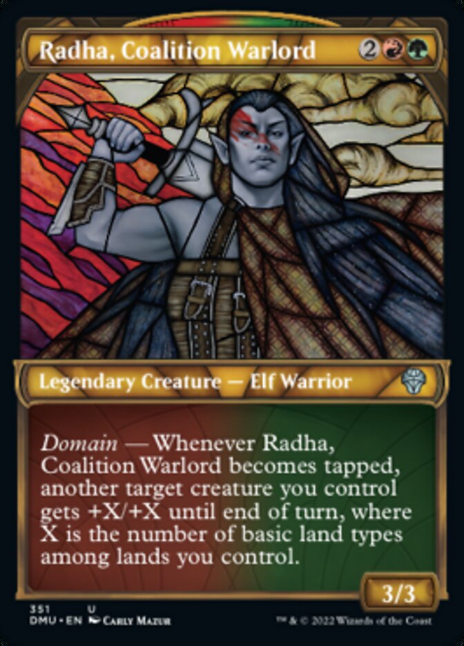 Radha, Coalition Warlord (Showcase Textured) [Dominaria United] | Spectrum Games