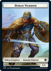 Saproling // Human Warrior Double-Sided Token [Starter Commander Decks] | Spectrum Games