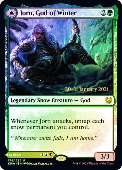 Jorn, God of Winter // Kaldring, the Rimestaff   [Kaldheim Prerelease Promos] | Spectrum Games