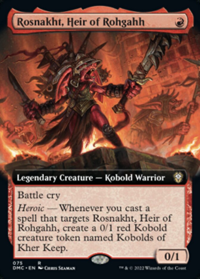 Rosnakht, Heir of Rohgahh (Extended Art) [Dominaria United Commander] | Spectrum Games