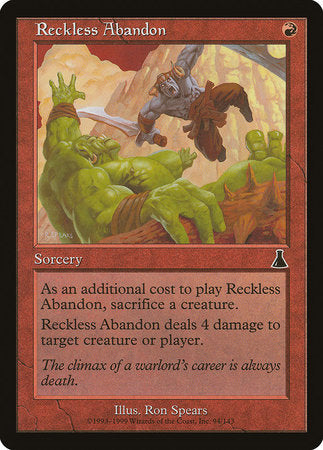 Reckless Abandon [Urza's Destiny] | Spectrum Games