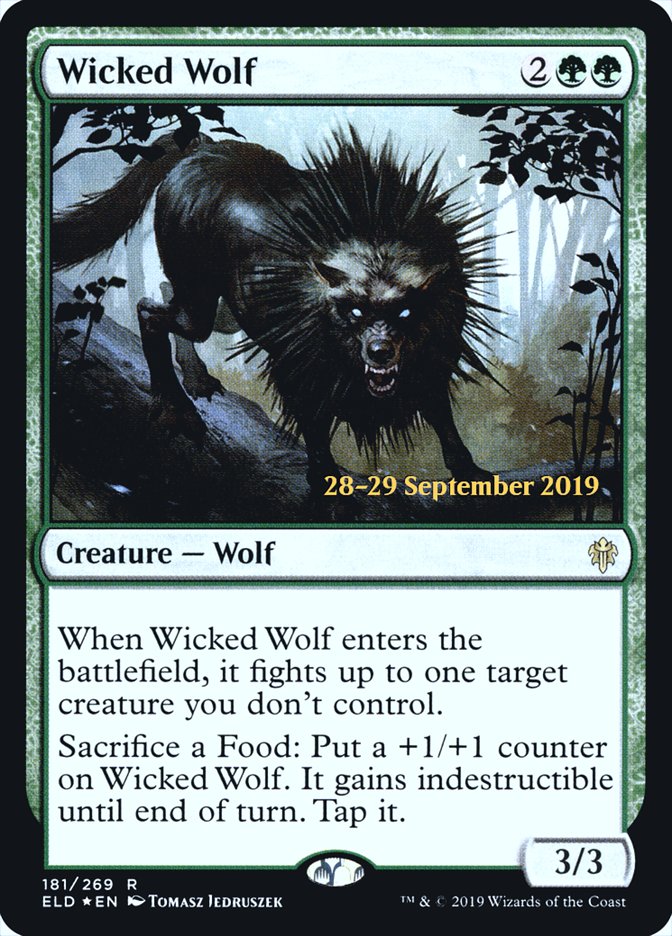 Wicked Wolf  [Throne of Eldraine Prerelease Promos] | Spectrum Games