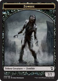 Zombie // Shapeshifter Double-sided Token [Commander 2018 Tokens] | Spectrum Games
