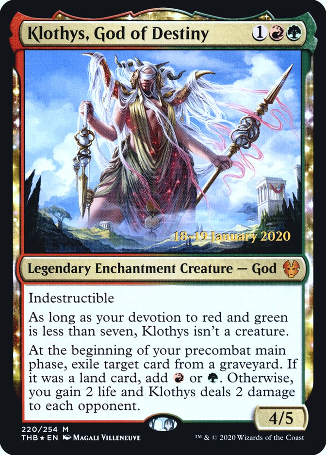 Klothys, God of Destiny [Theros Beyond Death Prerelease Promos] | Spectrum Games