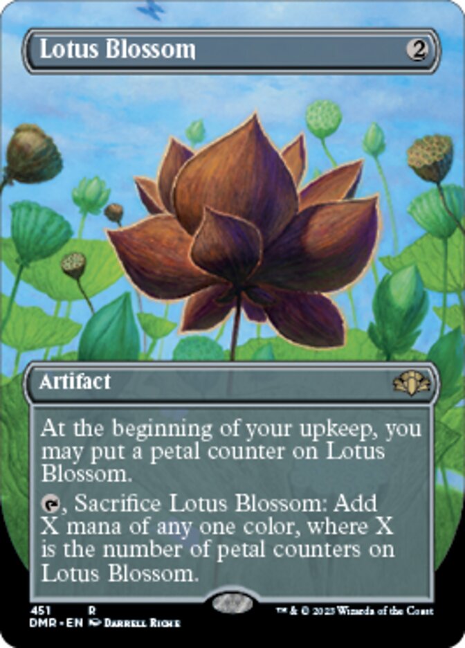 Lotus Blossom (Borderless Alternate Art) [Dominaria Remastered] | Spectrum Games