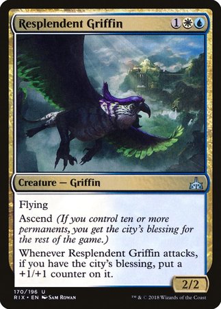 Resplendent Griffin [Rivals of Ixalan] | Spectrum Games